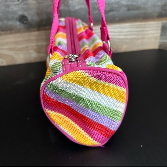 The Sak Rainbow Colors Knit Woven Pink Purse Hand Bag 10 Year Anniversary - Picture 4 of 10
